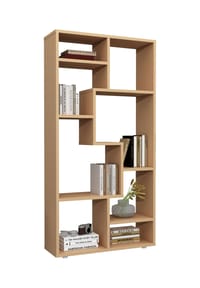 VCM. - Holz Standregal Bücherregal Medienregal Aufbewahrung Raumteiler Deko Regal Lanisa M - Anthrazit