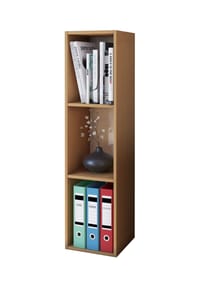 VCM. - Holzregal stehend | platzsparendes Regal | Maße: H. 107 x B. 34 x T. 30 cm | Elegantes Regal stehend | Aufbewahrungsregal | Bücherregal - Mendas - Buche