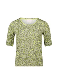 BETTY BARCLAY - Basic Shirt mit Rippenstruktur - Khaki/Green