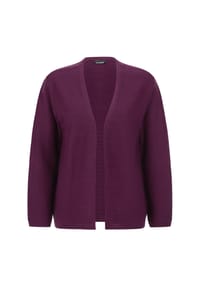 GOLDNER - Kurzgröße:  Feinstrickjacke mit Schurwolle - beere