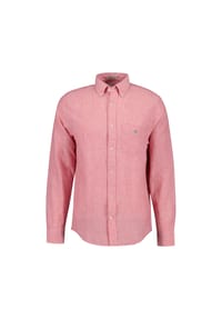 GANT - Herren Hemd - Regular Cotton Linen Shirt, Leinen-Baumwoll-Mix, einfarbig - Beige