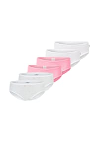 SCHIESSER - Slip 6er Pack Kids Girls Feinripp Organic Cotton - Weiß