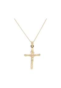 SMART JEWEL® - Kette Anhänger Kreuz, Silber 925 - gold