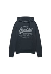 Superdry. - Herren Hoodie - Vintage Logo Classic Hoodie, Kapuze, Print, Baumwollmix - Dunkelblau
