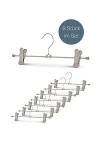 MAWA® Hosenbügel Clip K 30 D, latte macchiato, 8-tlg - CLIP K D - Latte macchiato