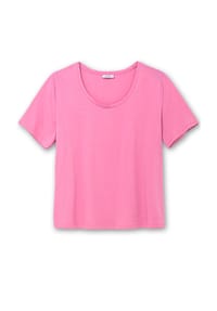 sheego - T-Shirt - blumiges pink
