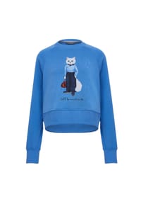cat e lolette - Blaues Sweatshirt mit Seemannskatze - blau