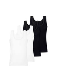 uncover by SCHIESSER - Unterhemd Cotton Lace - schwarz