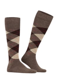 Burlington - Preston Kniestrümpfe, Argyle-Muster, Burlington-Clip, für Herren - ANTHRAZIT