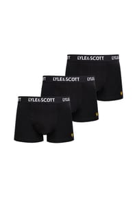 Lyle & Scott - Herren Boxershorts, 3er Pack - Barclay Core Trunks, Baumwoll-Stretch - Schwarz