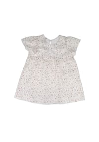 maximo® - GOTS BABY GIRL-Kleid Leinenoptik, kurzer Arm - blümchen