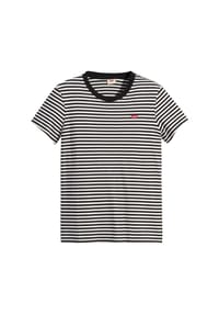 Levi's® - T-Shirt, Streifen, Logo, für Damen - dunkelgrau/weiß
