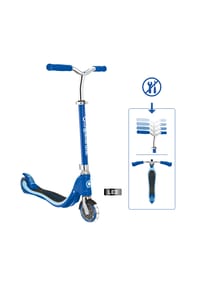 GLOBBER - FLOW 125 LIGHTS dunkelblau, mit Leuchtrollen - blau