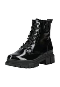 s.Oliver - Lederimitat Stiefelette - Schwarz Lack
