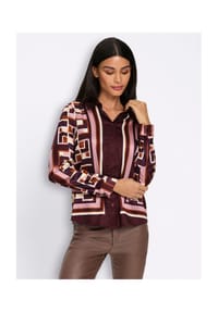 heine - Druckbluse - burgund-mauve-bedruckt