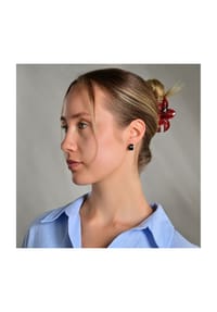 Adelia's Modern Essentials - Ohrringe – Klappcreole aus Edelstahl - schwarz