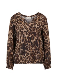 CARTOON - Casual-Bluse mit Muster - Brown/Camel