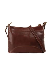 piké - Umhängetasche Echt Leder, Made In Italy - braun