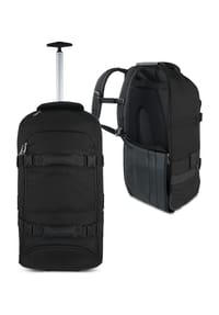 normani® - Reisetasche mit Rollen und Rucksackfunktion Melano90 - Grau/Petrol