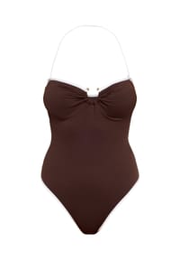 SEAFOLLY - Badeanzug Beach Bound, Bandeau, für Damen - DARK CHOCOLATE