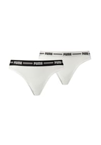 PUMA® - Damen String - Iconic, Soft Cotton Modal Stretch. 2er Pack - Grau