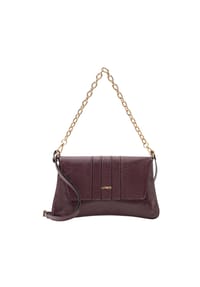 L.CREDI NURIA - Schultertasche, Emblem, Ziernähte, für Damen - PLUM