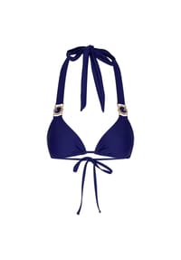 MODA MINX - Bikinioberteil Amour Triangle mit stilvollem Steinbesatz - Ecru