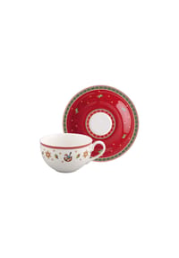 Villeroy & Boch Kaffeetasse mit Untertasse Toy's Delight 170 ml 2er Set rot - TOY'S DELIGHT - rot