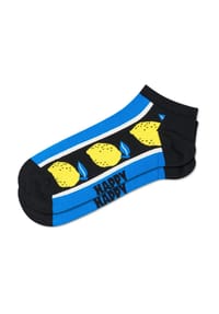 HAPPY SOCKS - Sneakersocken "Lemon", Rippbündchen - 6300 BLUE