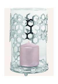 Fink Living Windlicht mit Glas DELIGHT - DELIGHT - silberfarben