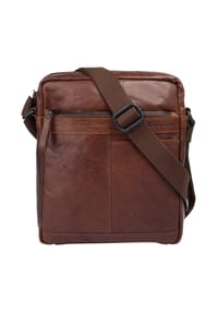 SPIKES & SPARROW® - Umhängetasche CROSSOVER Echt Leder - cognac