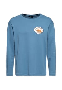 KING KEROSIN - Langarmshirt mit Brust-Print California Motor State - blau