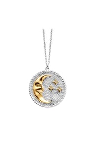 Julie Julsen® - Anhänger mit Kette 925/- Sterling Silber 3 Zirkonia - mehrfarbig