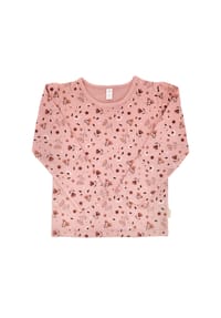 maximo® - MINI GIRL-Shirt, langer Ärmel Jersey AOP - rose tan