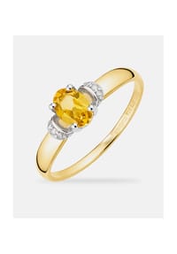 Diamant L'eternel - Ring, mit Citrin, 375 Gelbgold - gold