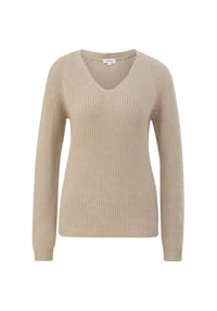 s.Oliver - Strickpullover, V-Ausschnitt, für Damen - 8095  BROWN