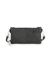 LES VISIONNAIRES Alice - Alice Clutch Geldbörse Leder 27 cm - black metallic
