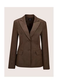 MADELEINE - Klassischer Blazer mit Reverskragen - schokobraun / melange