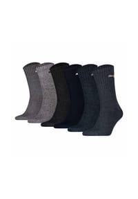 PUMA® - Unisex Sportsocken, 6er Pack - Tennissocken, Crew Sport Socken, einfarbig (2x 3 Paar) - Blau-Mix