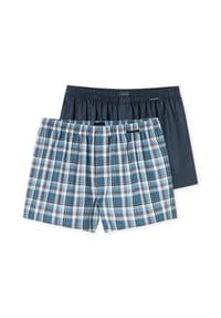 SCHIESSER - Boxershorts 2er Pack Web - Blau