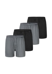 SCHIESSER - Boxershorts 4er Pack Singel-Jersey - Blau / dunkelblau