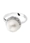 Nenalina Ring Muschelkern-Perle Kristalle 925 Silber Bild 2