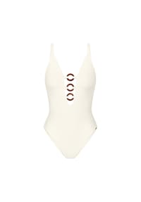TRIUMPH - Badeanzug, Cut Out, für Damen - BEIGE