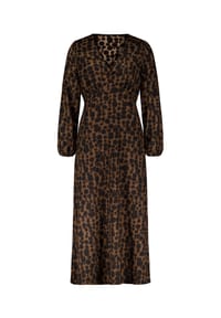 zero - Jerseykleid mit Print. - Brown/Black