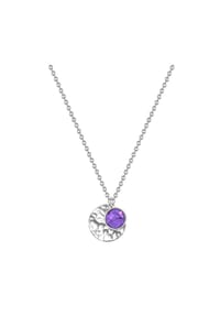 GLANZSTÜCKE MÜNCHEN - Damen Kette aus 925/- Sterling Silber in Silber mit Amethyst - silber