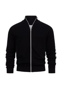KRONSTADT - Strickjacke KSErik Zip - Black