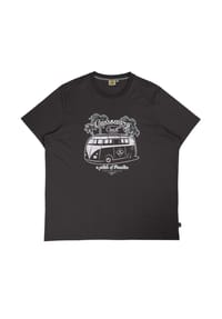 ROADSIGN® australia - Herren T-Shirt Transporter mit Vintage-Bus-Print für ein entspanntes Freizeit- und Reisegefühl - anthrazit