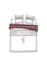 MARVEL - Marvel Doppelbettwäsche Set – 1x Deckenbezug 240x220 cm & 2x - Weiß 240X220+2X65X65CM