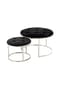Kayoom Hocker Becky 825 2er-Set - schwarz - silber – Eiche retro Bild 9
