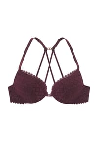 LASCANA - Push-up-BH Nina, Verstellbar, für Damen - 756 BORDEAUX